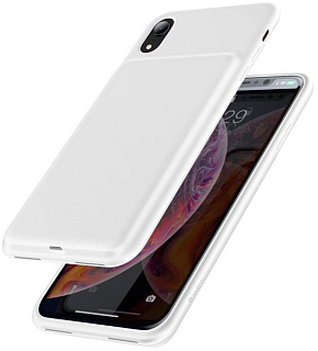 Чехол-аккумулятор Baseus Liquid Silicone Smart back clamp Power Supply For iP XR 6.1inch White