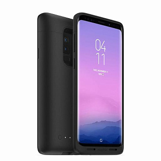 Чехол Mophie Juice Pack со встроенным аккумулятором для Samsung Galaxy S9+. Емкость аккумулятора 2070 МаЧ. Цвет: черный