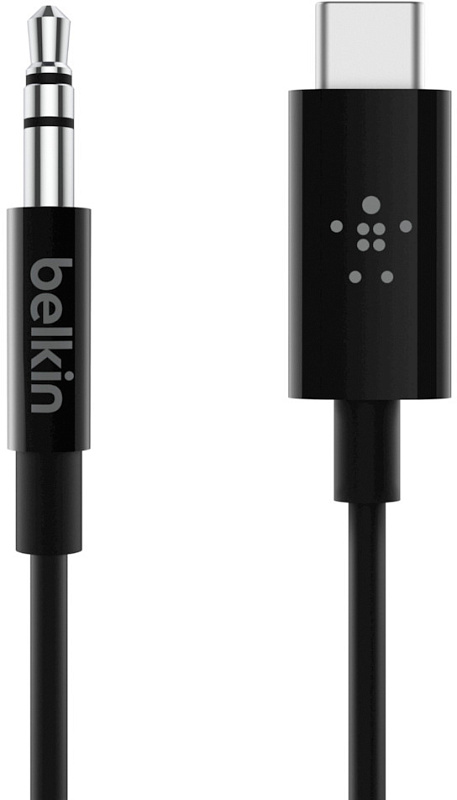 фото Кабель Belkin Rockstar 3.5mm/USB-C 0.9m (F7U079bt03-BLK)