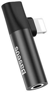 Переходник Baseus L43 Lightning (input) for Lightning connectors + 3.5 mm Black