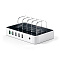 Зарядная док-станция Satechi 5-Port USB Charging Station Dock для мобильных устройств. Разъемы: USB 5В/2,4А - 4 шт., USB Qualcomm® Quick Charge™- 1 шт. Цвет белый.Satechi 5-Port USB Charging Station Dock