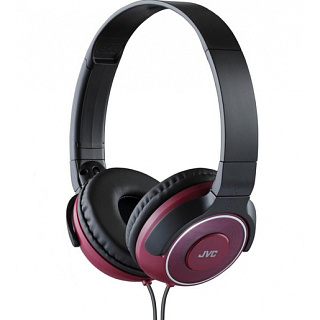 Наушники JVC накладные портативные, модель HA-S220-R-E. Цвет: красный
