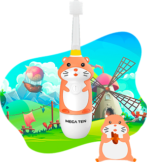 Зубная щетка «Хомячок» Megaten Kids Sonic