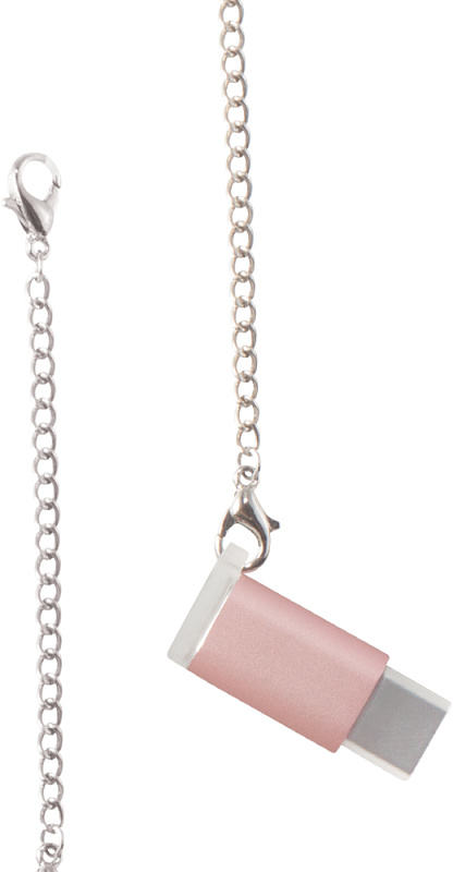 фото Переходник COTEetCI M31 Micro to Type-c adapter (розовый)