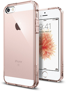 Чехол Spigen для iPhone 5/5s/SE Ultra Hybrid 041CS20172. Rose Crystal