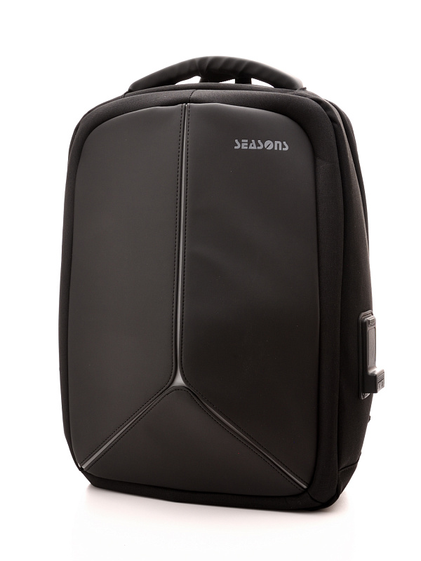 фото Рюкзак для ноутбука 15,6 дюйма SEASONS антивандальный MSP4013 с USB портом и выходом для наушников, черный