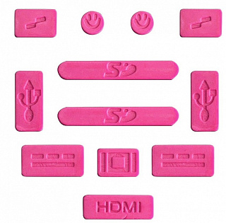 Заглушки портов i-Blason Anti Dust Cup 12psc для MacBook Pro Retina/Macbook Air (Crimson)