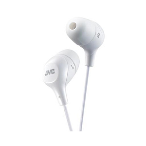 Наушники JVC проводные внутриканальные, модель HA-FX38-W-E, серия Marshmallow. Цвет: белый