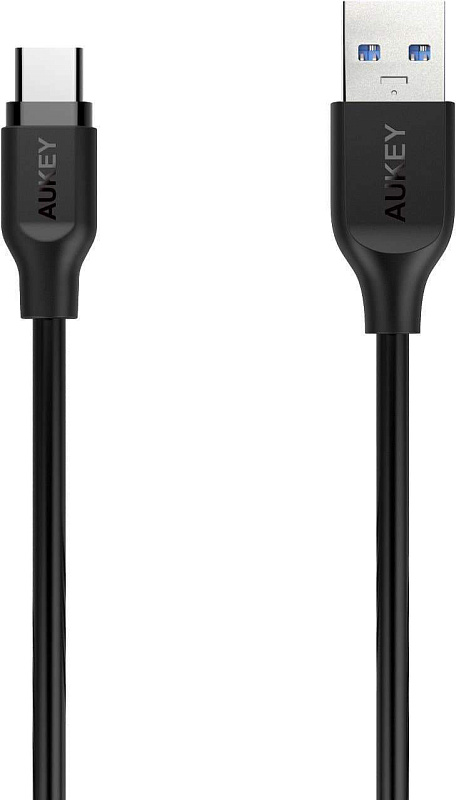 фото Кабель AUKEY USB 3.0 USB-C to USB-A PVC Cable,L=1M*1, чёрный