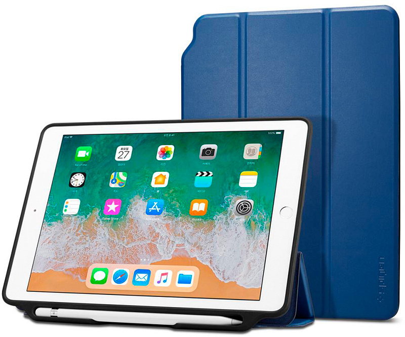 фото Чехол - книжка Spigen Smart Fold 2, blue - iPad 9.7" 2017/2018