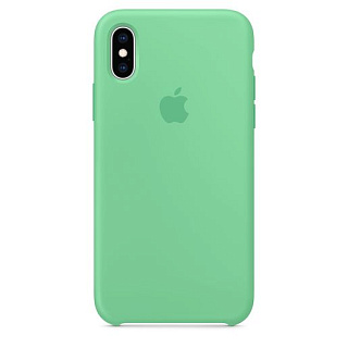 Силиконовый чехол Apple Silicone Case для iPhone XS, цвет (Spearmint) нежная мята