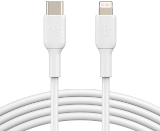 Кабель для iPod, iPhone, iPad Belkin Boost Charge USB-C/Lightning 1m CAA003bt1MWH (White)