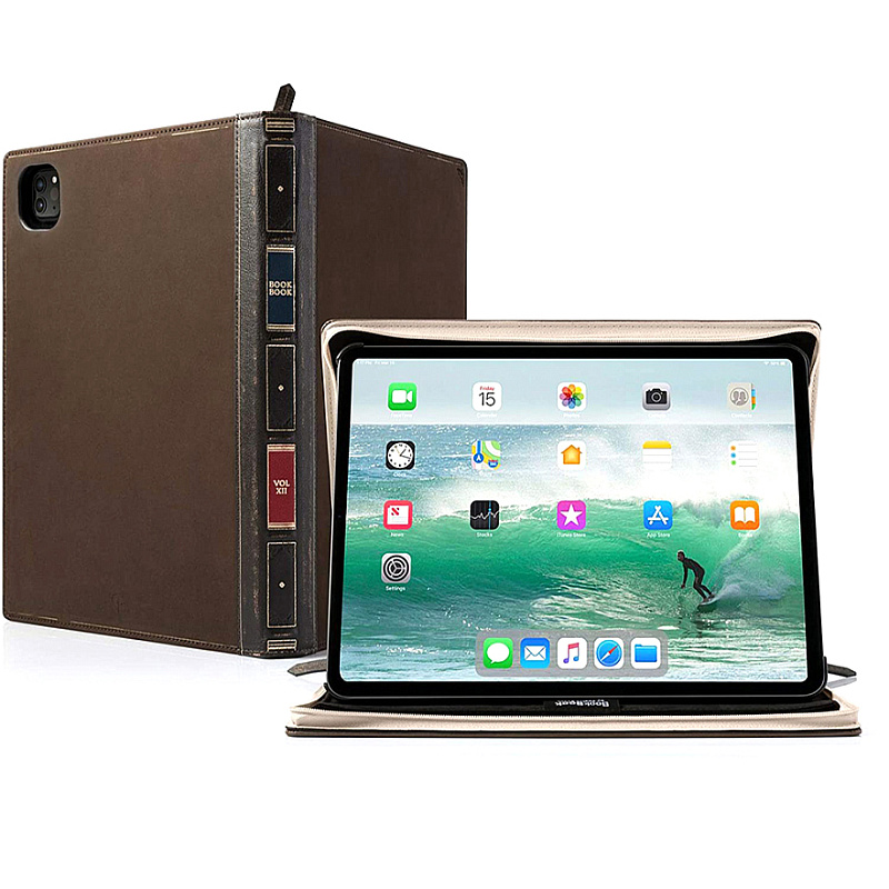 фото Чехол-книга на молнии в твердом переплете Twelve South BookBook Case Vol. 2 для iPad Pro 12.9 Brown