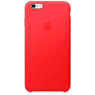 Чехол кожаный для Apple iPhone 6s Plus Leather Case RED