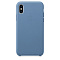 Кожаный чехол Apple Leather Case для iPhone XS, цвет (Cornflower) синие сумерки