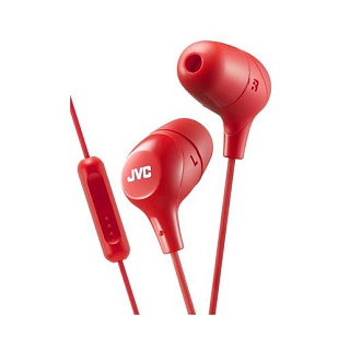 Гарнитура JVC внутриканальная проводная, модель HA-FX38M-R-E, серия Marshmallow. Цвет: красный