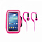 Набор для бега  T'nB SPPACKPK: спортивный чехол на руку для смартфона и наушники, цвет розовый