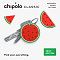 Умный брелок Chipolo CLASSIC Fruit &quot;Арбуз&quot; со сменной батарейкой (CH-M45S-RD-R_WMN), красный