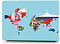 Чехол накладка пластиковая i-Blason для Macbook Pro15 A1707 world flag map