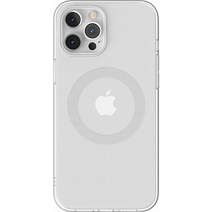 Чехол-накладка SwitchEasy MagClear для iPhone 12 Pro Max (6.7"). Совместим с Apple MagSafe. Материалы: поликарбонат, ТПУ. Цвет: серебряный