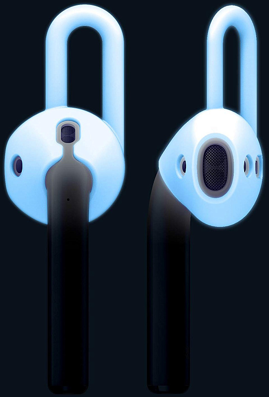 фото Держатель для наушников Elago Earhooks Nightglow blue