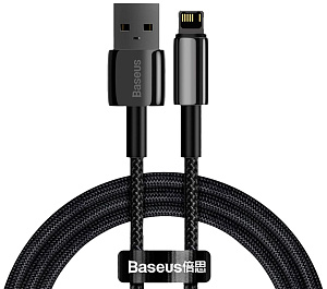 Кабель Baseus Tungsten Gold Fast Charging Data Cable USB/Lightning 2m CALWJ-A01 (Black)