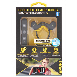Cпортивные беспроводные Bluetooth наушники T'nB EBSPBK