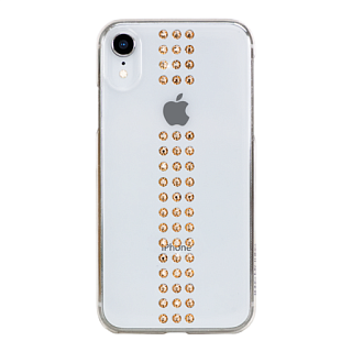 Чехол Bling My Thing для iPhone XR с кристаллами Swarovski. Коллекция Stripe. Дизайн Gold. Цвет прозрачный