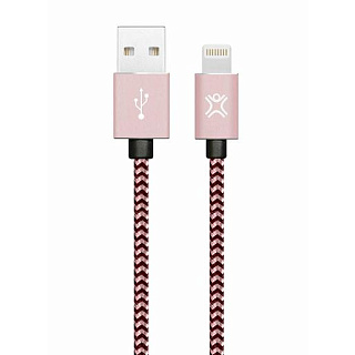 Кабель XtremeMac Premium Lightning to USB. Оплетка из нейлона. Длина 2м. Цвет розовое золото.