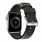 Ремешок Nomad Active Modern Leather Strap для Apple Watch 44mm/42mm. Цвет ремешок черный, застежка серебристый