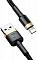 Кабель для iPod, iPhone, iPad Baseus Cafule (CALKLF-BV1) USB to Lightning 1m (Gold/Black)