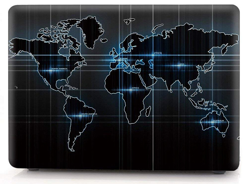 фото Чехол накладка пластиковая i-Blason для Macbook Pro15 A1707 Tehnology world map