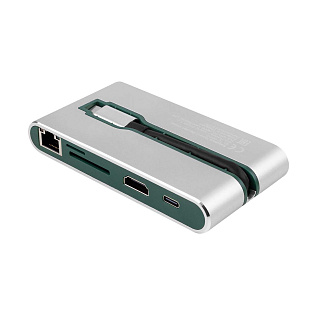 USB Type-C Хаб Rombica Type-C Hermes. Цвет: зеленый