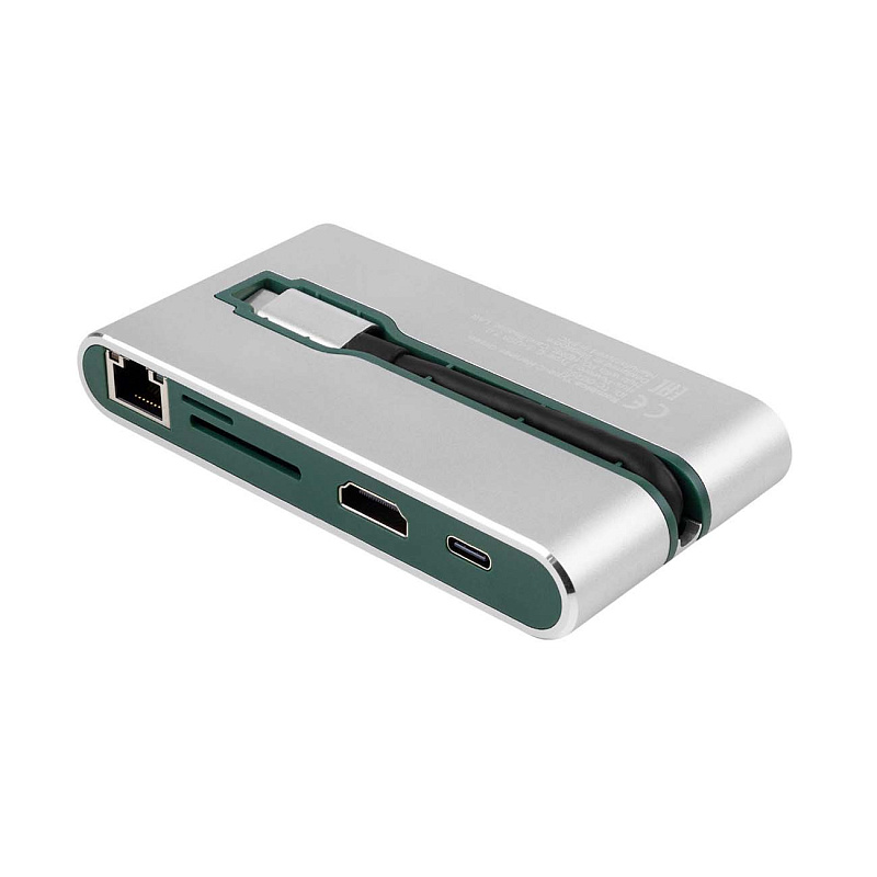 фото USB Type-C Хаб Rombica Type-C Hermes. Цвет: зеленый
