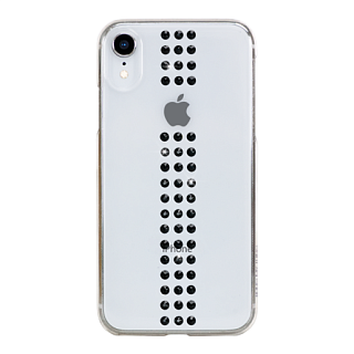 Чехол Bling My Thing для iPhone XR с кристаллами Swarovski. Материал пластик. Коллекция Stripe. Дизайн Jet. Цвет прозрачный