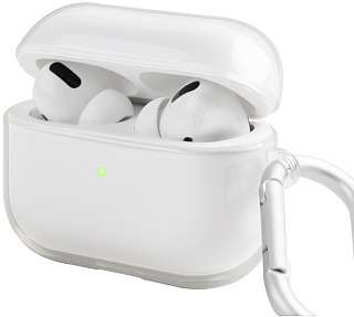 Чехол для футляра AirPods PRO, жидкий силикон, прозрачный