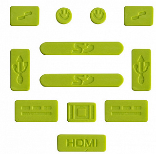 Заглушки портов i-Blason Anti Dust Cup 12psc для MacBook Pro Retina/Macbook Air (Green)